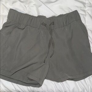 Lululemon Athletica Olive green/slate Athletic Shorts Lightweight Elastic Waist